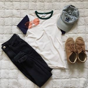 Color block tee shirt